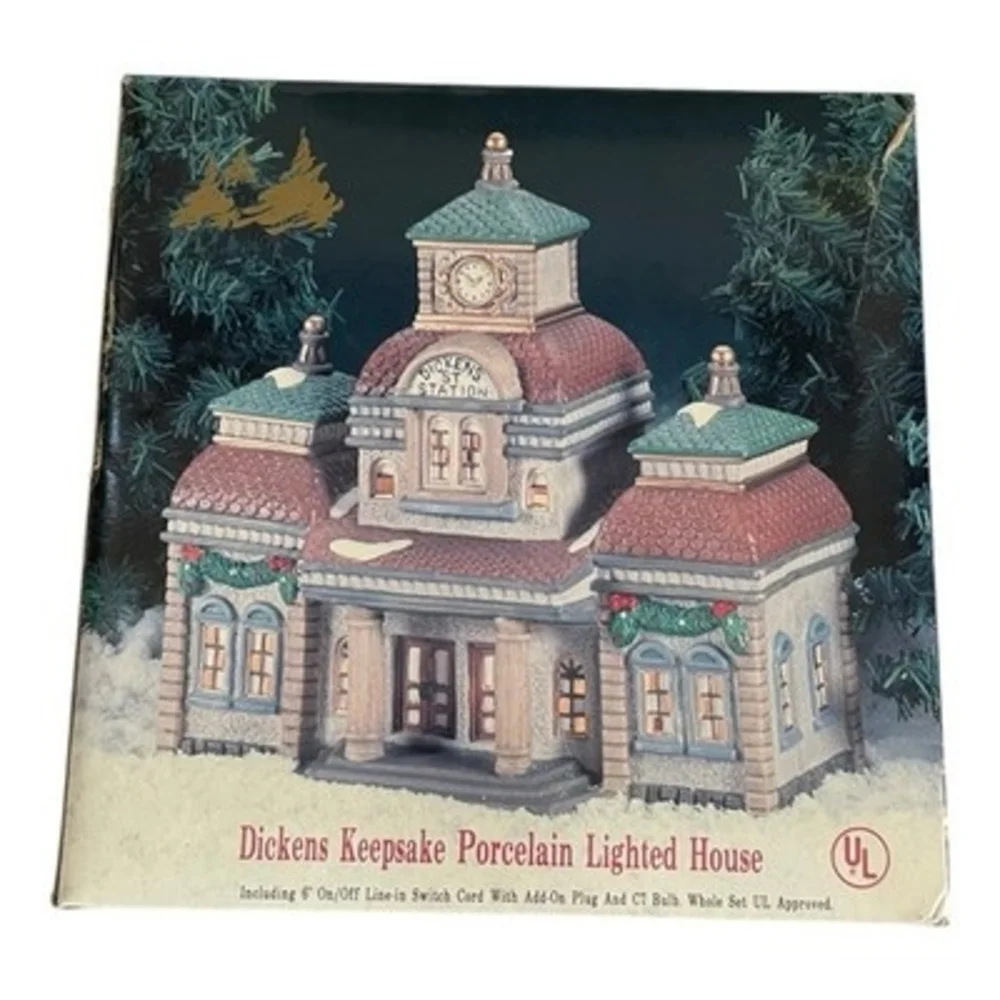 Dickens Keepsake Porcelain Dickens St. Station O Well Novelty 1994 Original Box